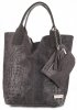 Bőr táska shopper bag Vittoria Gotti szürke V877